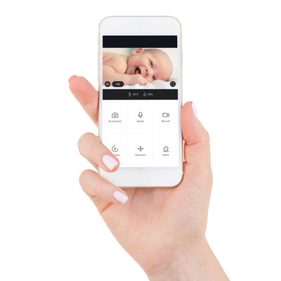 ALECTO SMARTBABY10 WLAN-Babyphone mit Kamera, weiß/grau