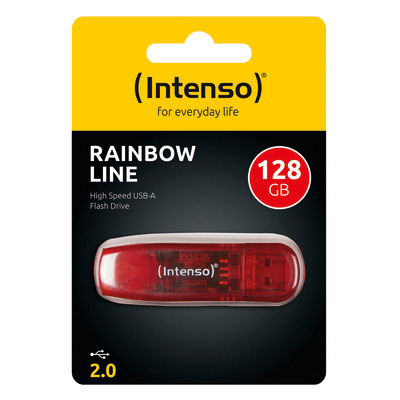 Intenso Speicherstick USB 2.0 Rainbow Line 128GB Rot