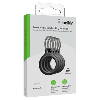 Belkin 4er-Pack Secure Holder für Apple AirTag, schwarz