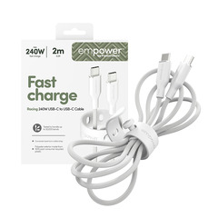 empower Racing 240W USB-C-USB-C Cable/USB 2.0/2M/white