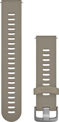 Garmin Schnellwechsel-Armband 20mm Silikon Sandstein/Silber