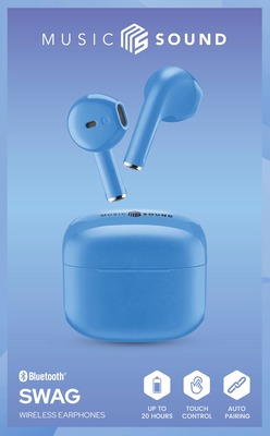 Cellularline SWAG Blau, Bluetooth, Kopfhörer, 20Stunde(n) Akkulaufzeit