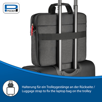 PEDEA Laptoptasche URBAN slim 39,6cm (15,6"), grau