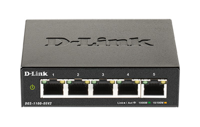 D-Link DGS-1100-05V2 5-Port Gigabit Smart Switch