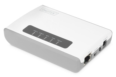 DIGITUS 2-Port USB 2.0 Wireless Multifunction Network Server
