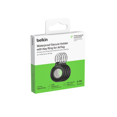 Belkin Secure Holder 4er-Pack wasserfest Apple AirTag, schwarz