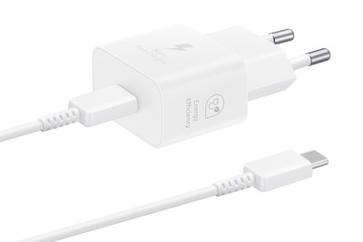 Samsung Schnellladegerät T2510 USB-C 25W mit Datenkabel White