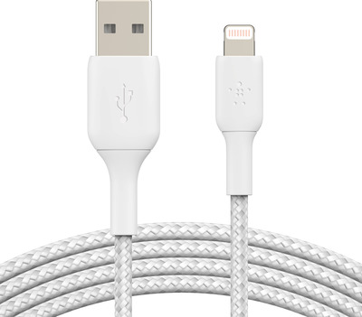 Belkin Lightning Lade/Sync Kabel ummantelt mfi 3m weiß