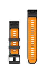 Garmin Ersatzarmband QuickFit 22mm Silikon Graphit/Orange
