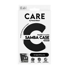 CARE Case Fashionable Samba w. MagSafe, black iPhone 17e / 16e