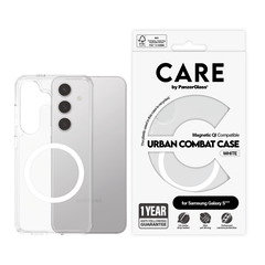 CARE Flagship Case Clear w. white QI Compatible Galaxy S25