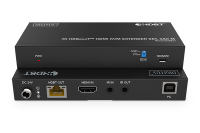 DIGITUS 4K HDBaseT™ HDMI KVM Extender Set, 150 m