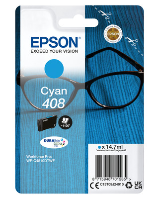Epson Tintenpatrone 408 Cyan (14,7ml)