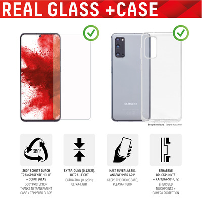 DISPLEX Real Glass + Case Set Samsung Galaxy A53 5G
