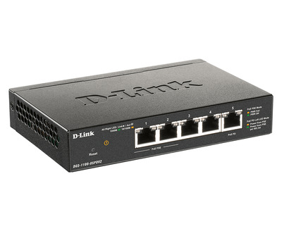 D-Link DGS-1100-05PDV2 5-Port Gigabit Smart Switch