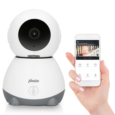 ALECTO SMARTBABY10 WLAN-Babyphone mit Kamera, weiß/grau