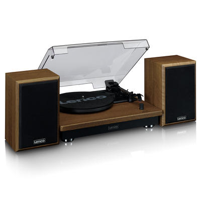 Lenco Turntable Braun, Bluetooth, Lautsprecher