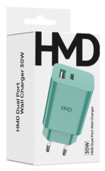 HMD 30W dual charger EU green