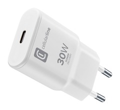 Cellularline USB-C GaN Reiselader 30W White
