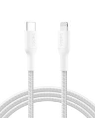 Belkin BoostCharge geflochtenes Lightning/USB-C Kabel 2m, weiß