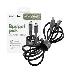 empower Racing 60W USB-C to USB-C Cable USB/2.0/2M -black