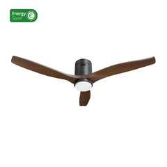 Hombli smarter Deckenventilator mit Licht, Black & Dark Wood