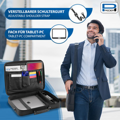 PEDEA NB-Tasche "BLACKLINE" 15,6" (39,6cm) -schwarz