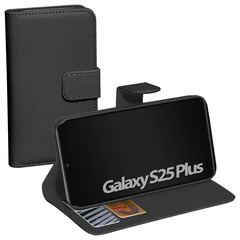 PEDEA Book Cover Classic für Samsung Galaxy S25+ 5G, schwarz