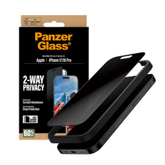 PanzerGlass 2-Way Privacy Schutzglas iPhone 17/16 Pro UWF