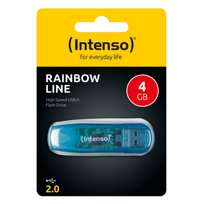 Intenso Speicherstick USB 2.0 Rainbow Line 4GB Blau