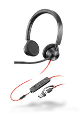 Poly Headset Blackwire C3325-M Stereo USB-C/A & 3,5 mm Teams