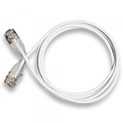 wantecWire eGlow Slim UTP Patchkabel CAT6a, weiss, L 5,00 m