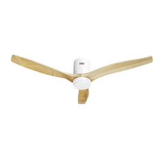 Hombli smarter Deckenventilator mit Licht, White & Light Wood
