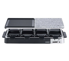 MELISSA Raclette Grill/Steinplatte für 8 Pers., schwarz
