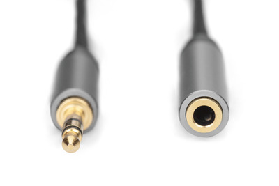 DIGITUS Audio Verläng.kabel, 3,5mm Klinke /3,5mm Buchse,1,8m