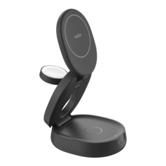 Belkin Klappbare Magnetische 3-in-1-Ladestation mit Qi2, black