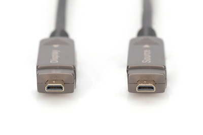 DIGITUS 4K - HDMI® AOC Hybrid Glasfaserkabel mit abn. Stecker