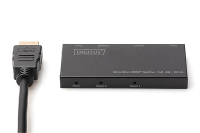 DIGITUS Ultra Slim HDMI Splitter 1x2 4K/60Hz Micro USB Power