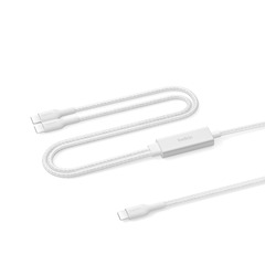 Belkin BoostCharge Pro 140W Dual USB-C Kabel, 1,5m, weiss