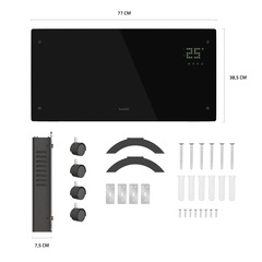 Hombli Glass Convection Heater 2000W schwarz