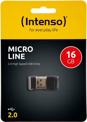 Intenso Speicherstick USB 2.0 Micro Line 16GB Schwarz