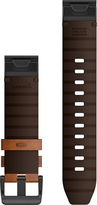 Garmin Ersatzarmband QuickFit 22mm Leder Braun/Schiefergrau