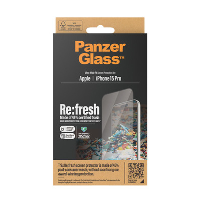 PanzerGlass iPhone 15 Pro, Refresh UWF w. Aligner