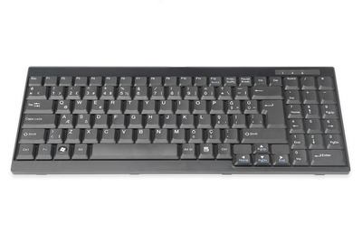 DIGITUS Tastatur für TFT-Konsolen schwarz, Kabel,türkisch