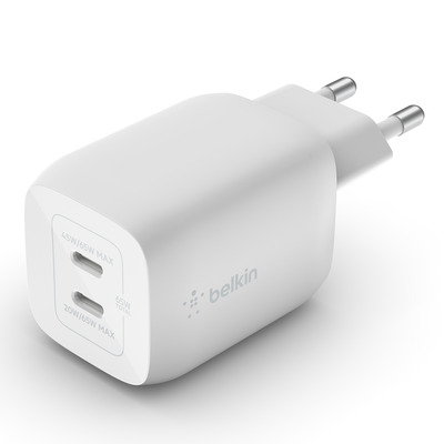 Belkin 65W Dual USB-C GaN Ladegerät mit Power Deliver und PPS