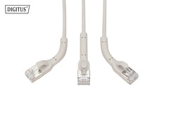 DIGITUS CAT 6A F-FTP abw. Patchkabel, CU, 2 m, grau, 10 St.