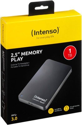 Intenso 1TB Ext. Festplatte Memory Play USB 3.0 2,5" + Halter