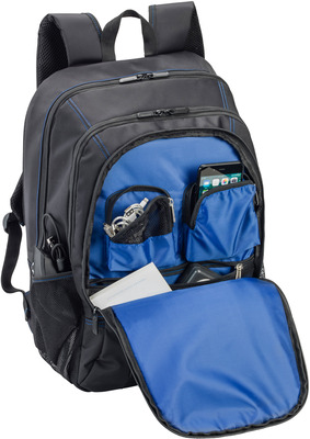 PEDEA Rucksack "First One" 17,3 Zoll (43,9cm), schwarz/blau