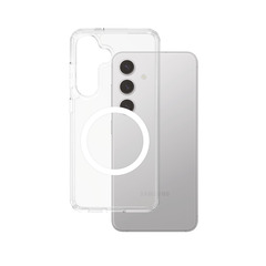 CARE Flagship Case Clear w. white QI Compatible Galaxy S25