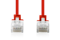 DIGITUS CAT 6 U-UTP Slim Patchkabel, 1 m, Rot, 10 Stück